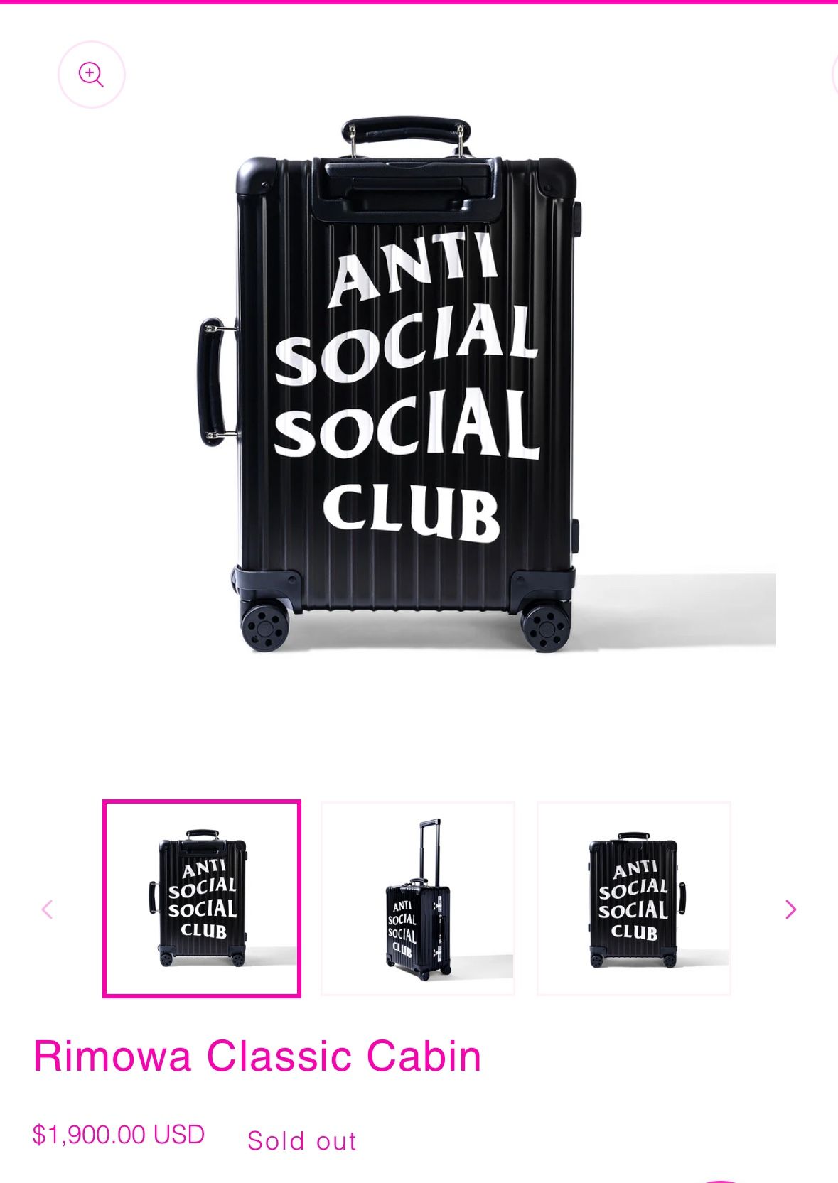 Rimowa X Anti Social Social Club ASSC Classic Cabin 