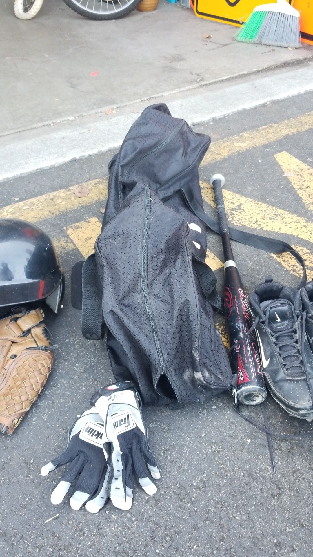 Under armor baseball bag and miscellaneous baseball gear