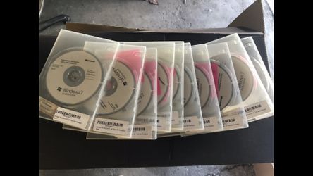 Lot of 9 Windows 7 Pro Professional SP1 X64 Bit DVD and Product Key