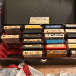 Electrophonic  Vtg Stereo 8 Track Tape Deck UNTESTED + 15 Cassette Tapes