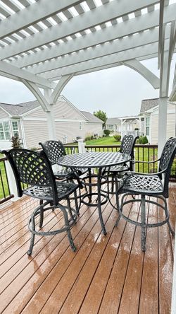 Cast Aluminum Bar Height Patio Set