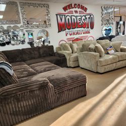 Super Plush Sectional With Storage Chaise And SLEEPER REAL PRICE