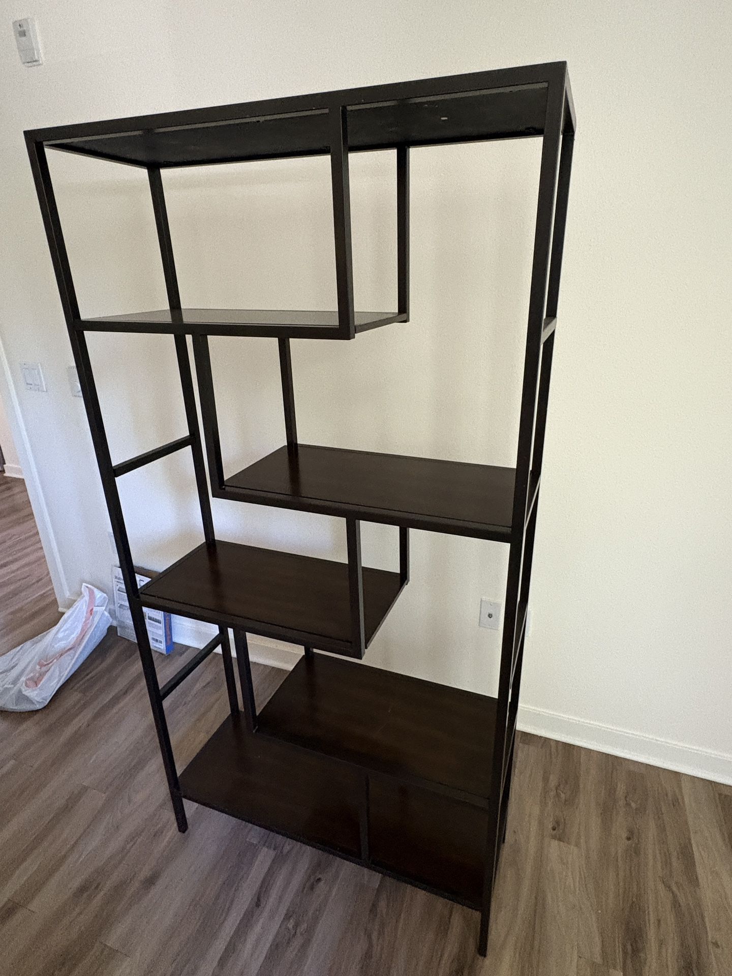 Espresso/Black Bookshelf - just under 6’ MUST GO TODAY