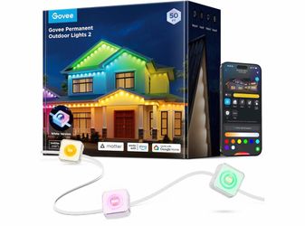 Govee Permanent Outdoor Lights 2, 50ft RGBIC Outdoor Lights with 100 Modes