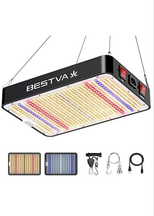 BESTVA 2025 Upgrade DC1000 Led Grow Light with High Yield Diodes Full Spectrum LED Grow Lights for Indoor Plants Greenhouse Veg Bloom Light Hydroponic