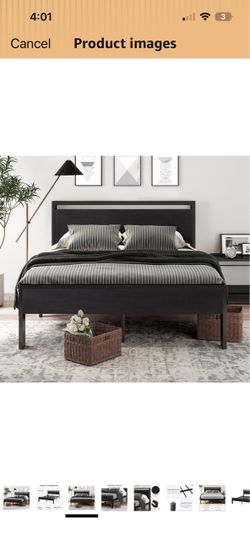 New in box Queen size platform bed frame