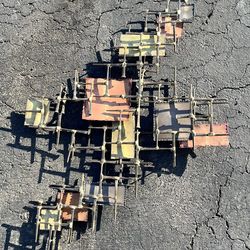 1980’s Welded Multi Metal Sculpture Wall Hanging