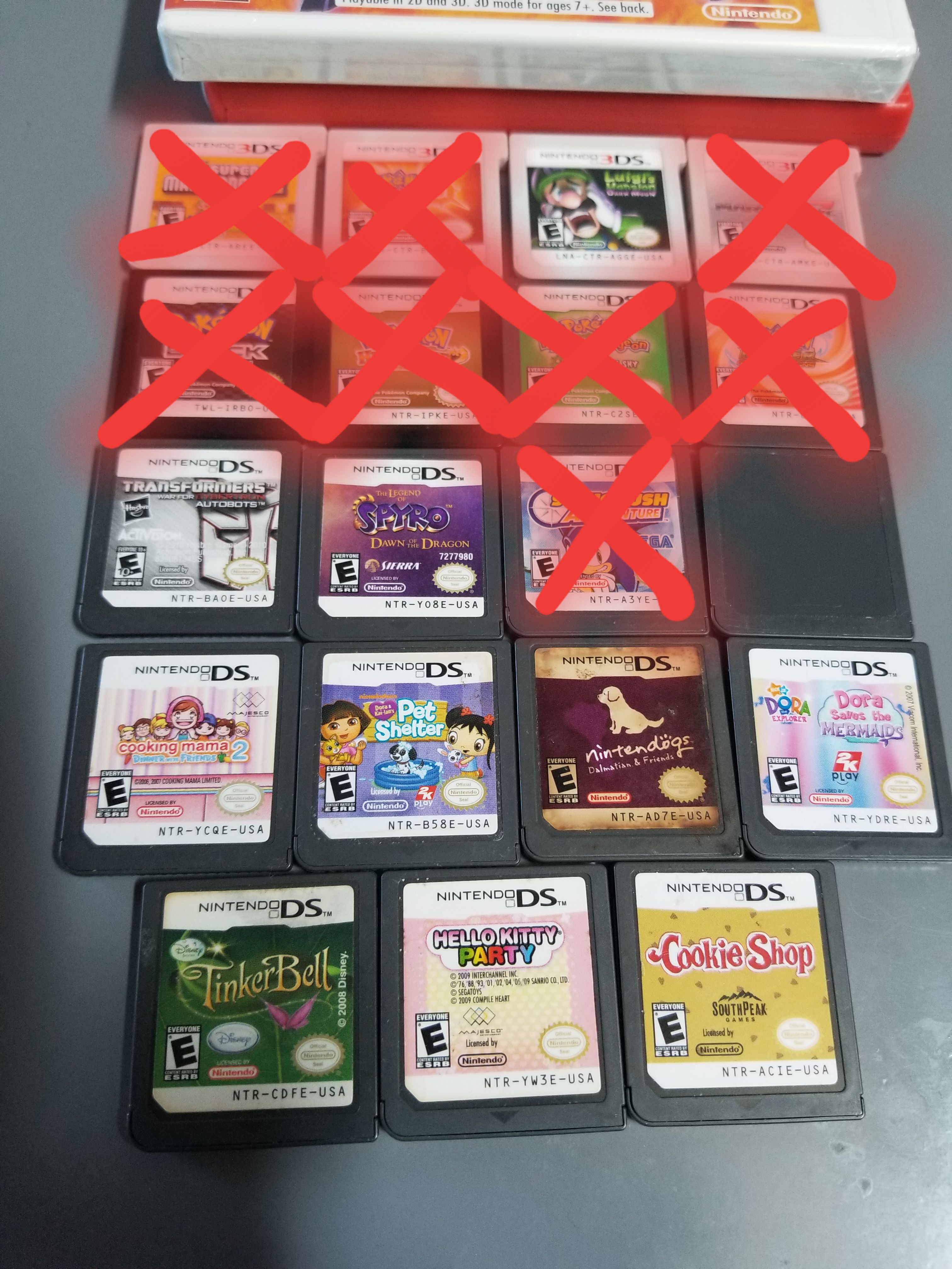 11 3ds and ds games.