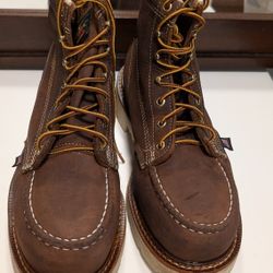 Thorogood 6" Steel Toe Moc Toe American heritage boots mens size 8 2E