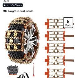 Alloy Steel Tire Chains, Set of 12, Like New