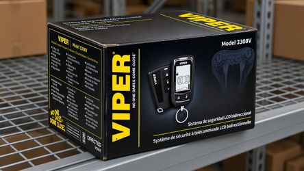 Viper Security Alarm 2-Way System Dual Remotes 1/4 Mile Range Impact Shocksensor Sensor Model 3308V Siren