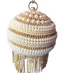 Excellent Pre-owned Condition With No Flaws. Ball Rhinestone Bag,