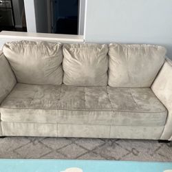 Off White Microfiber Couch