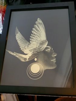 Original art silkscreen framed print $50.