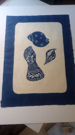 BLUE SEE SHELLS EDO PERIOD ORIGINAL 