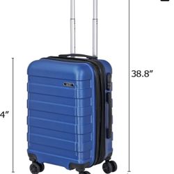 ZENY 21" Expandable ABS Luggage Suitcase Trolley, Blue New