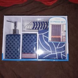 NEW 15 PIECE SHOWER SET