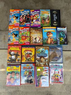 Various kids cartoon VHS tapes