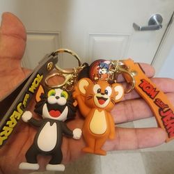 3D Cartoon Character Keychains Tom & Jerry & Pokemon Characters Etc $3 each Or 2 For $5