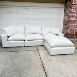 FREE DELIVERY - White Cloud Sectional Modular Couch