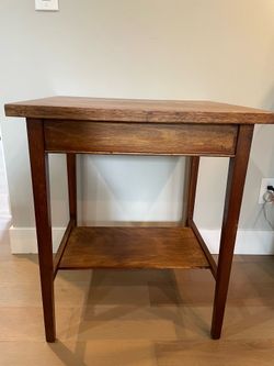 MCM Solid Wood Two Tier Table/ Desk