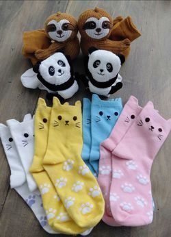 Stuffed Animal Socks for Women/Teens