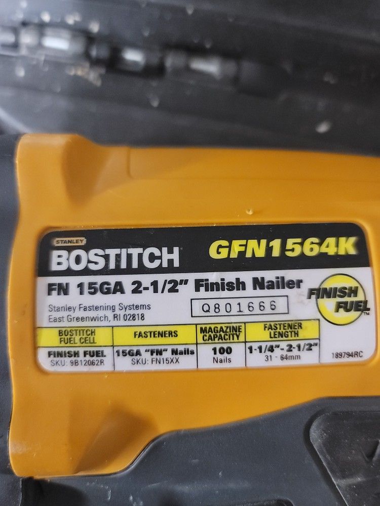 Bostitch Cordless Finish Nailer