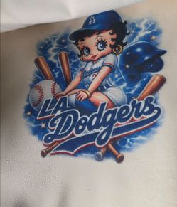 betty boop canvas tote bag dodgers baseball