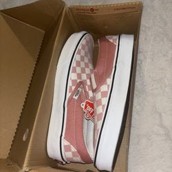 Brand New Rose checkered Vans
