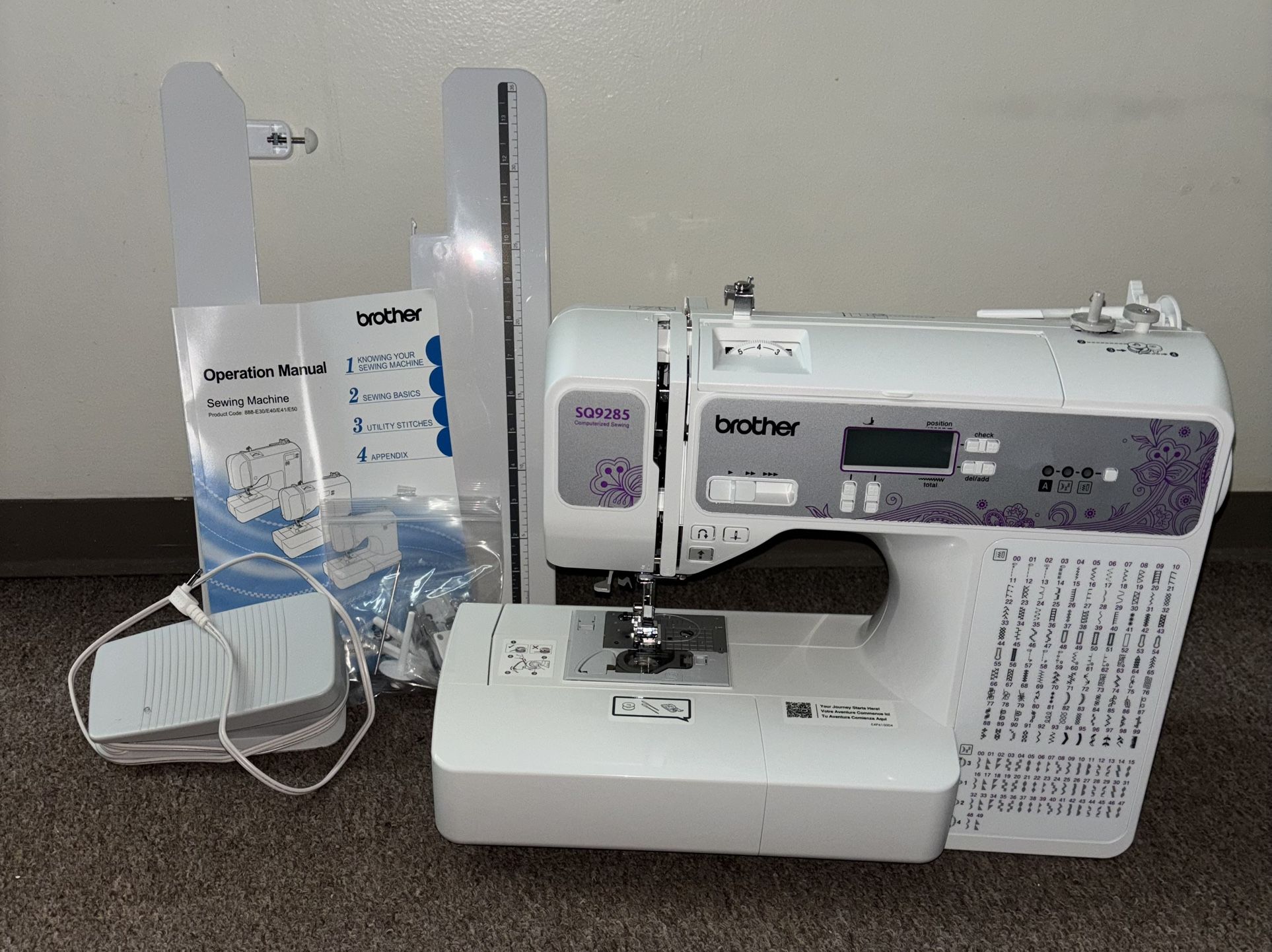 Brother SQ9285 Computerized Sewing and Quilting Machine with Wide Table, 150 stitches