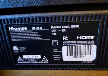 For parts - Hisense 50in 4K smart TV