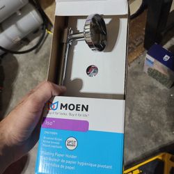 2 X Moen DN0708CH Iso Collection Double Post Modern Pivoting Toilet Paper Holder, Chrome

