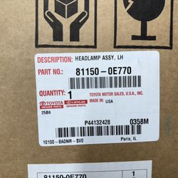 2026 Toyota Grand Highlander LT Headlamp OEM 