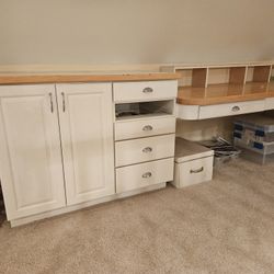 Storage Cabinets And Desk