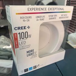 Cree Lighting 100W C 6” Recessed Downlighting Indoor Outdoor
