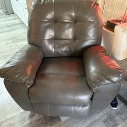 Gray leather Couch Set + Recliner!
