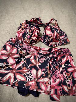 PINK AND NAVY SWIMSUIT