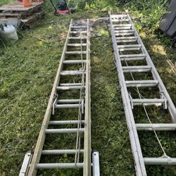 Extension ladders. Step ladders