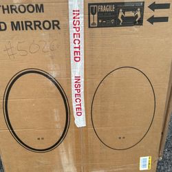 24 in. W x 36 in. H Large Oval Frameless Anti-Fog Bright Dimmable LED Wall Bathroom Vanity Mirror Hotel Spa CRI90 plus