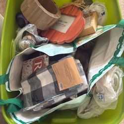 Tote Full Of Fall Decor From Hobby Lobby