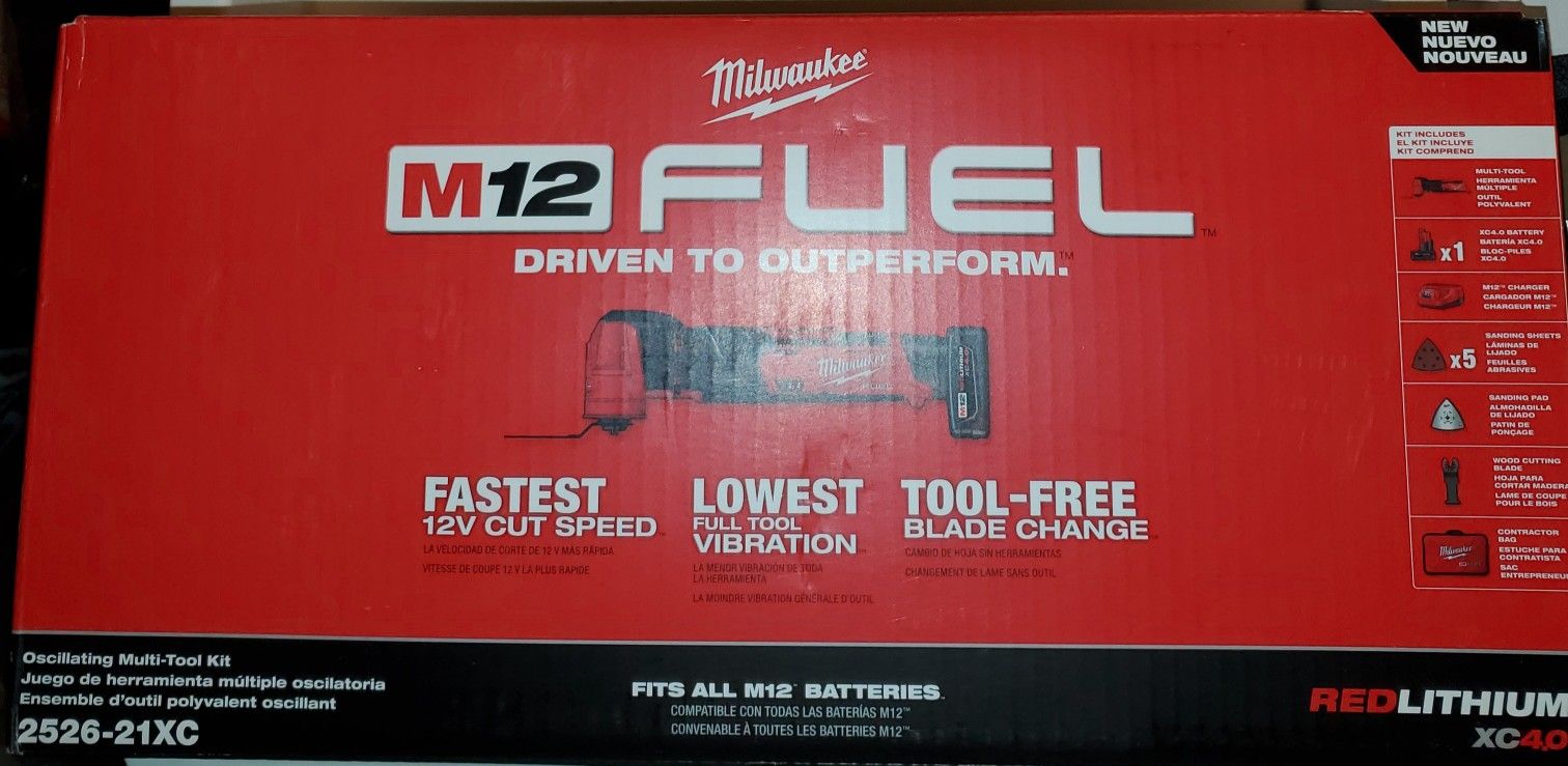 Milwaukee M12 Fuel Oscillating Multi Tool Kit With High Output CP 2.5Ah