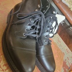 Thursday Boot Co. Men’s Black Leather Boots – Size 8 Wide (US)