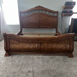 King Sleigh Bed And Dresser With Mirror
