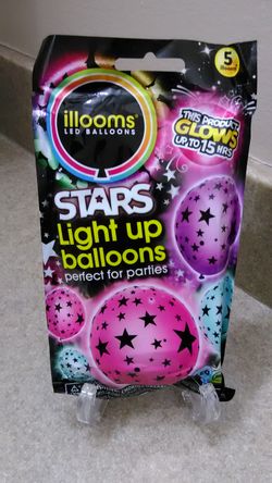 Brand New 5 Count Illooms Led Balloons Glow Up To 15 Hours