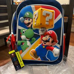 LICENSED NINTENDO SUPER MARIO AND FRIENDS BACKPACK