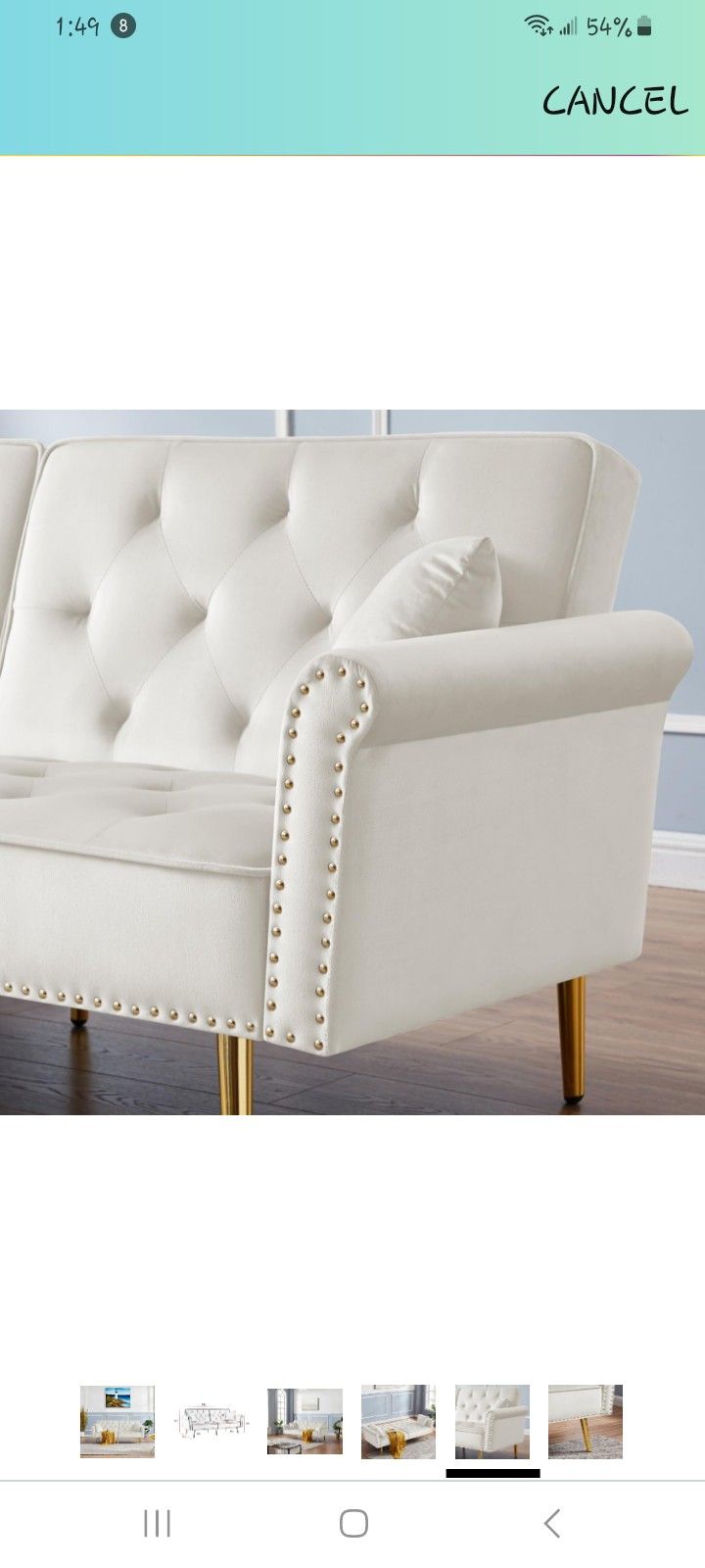 Velvet Couch/fouton