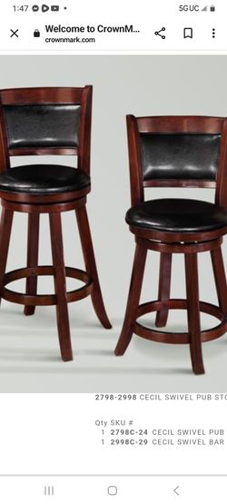 Bar Stool New 24 Or 29" Each