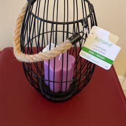 10/5 Inches Lantern With Candle