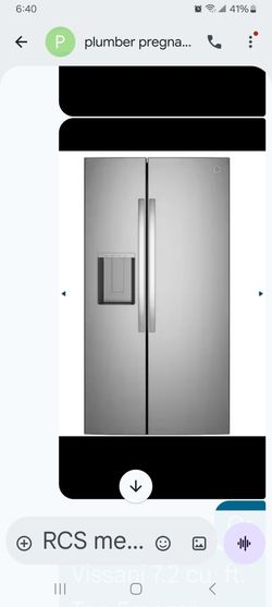 (Retail Price $2200) GE 27.7 cu. ft. Side-By-Side Refrigerator in Stainless Steel