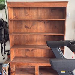 6 Ft. Amish Hand Made Solid Wood Bookshelf/Hutch